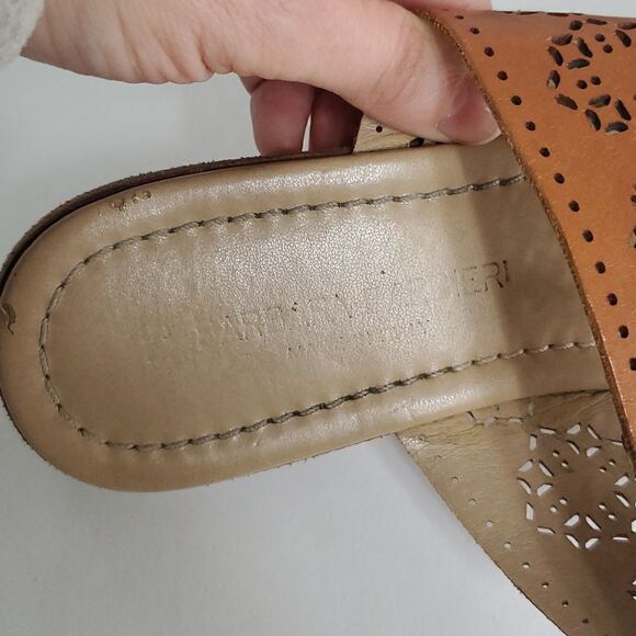 Barbara Barbieri Leather Laser Cut Sandals Size 9.5 - Picture 11 of 11
